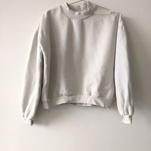 oak + fort crewneck, fleece inside + open shoulder